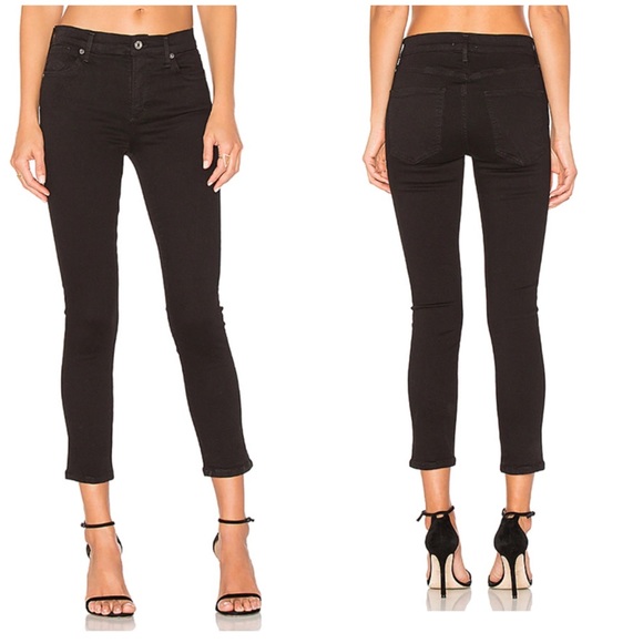 Agolde Denim - AGOLDE Sophie Crop Jeans Jet Black